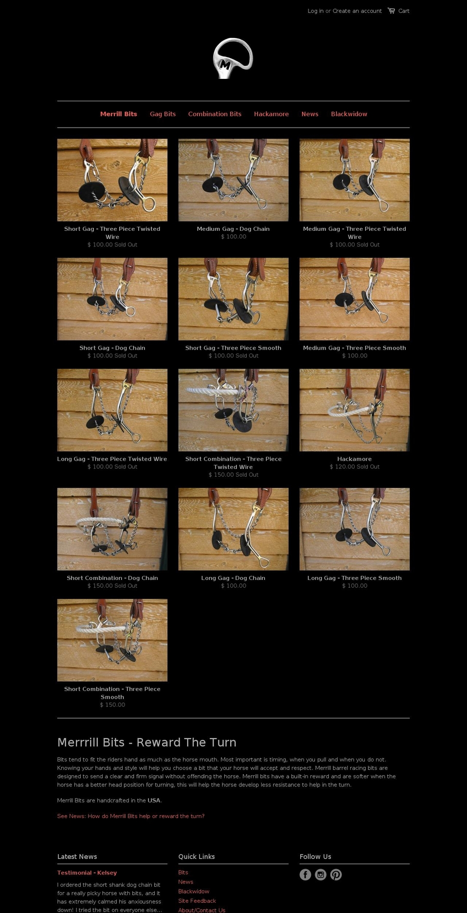 merrillbits.com shopify website screenshot