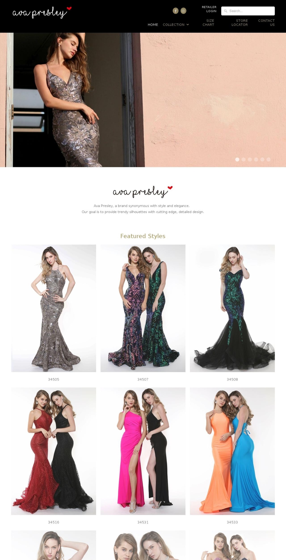 merrilyprom.com — Shopify storefront screenshot