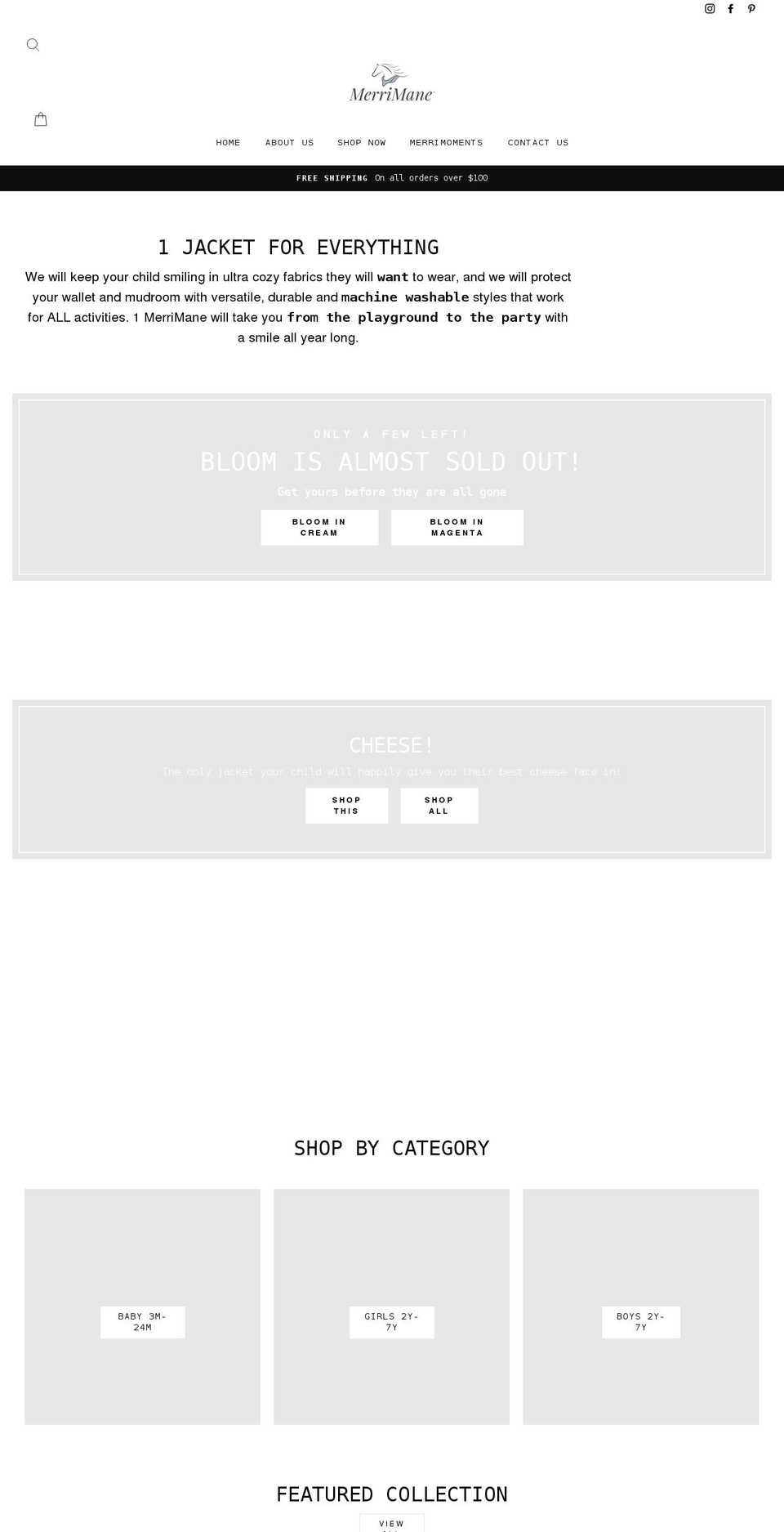 merrimane.com — Shopify storefront screenshot