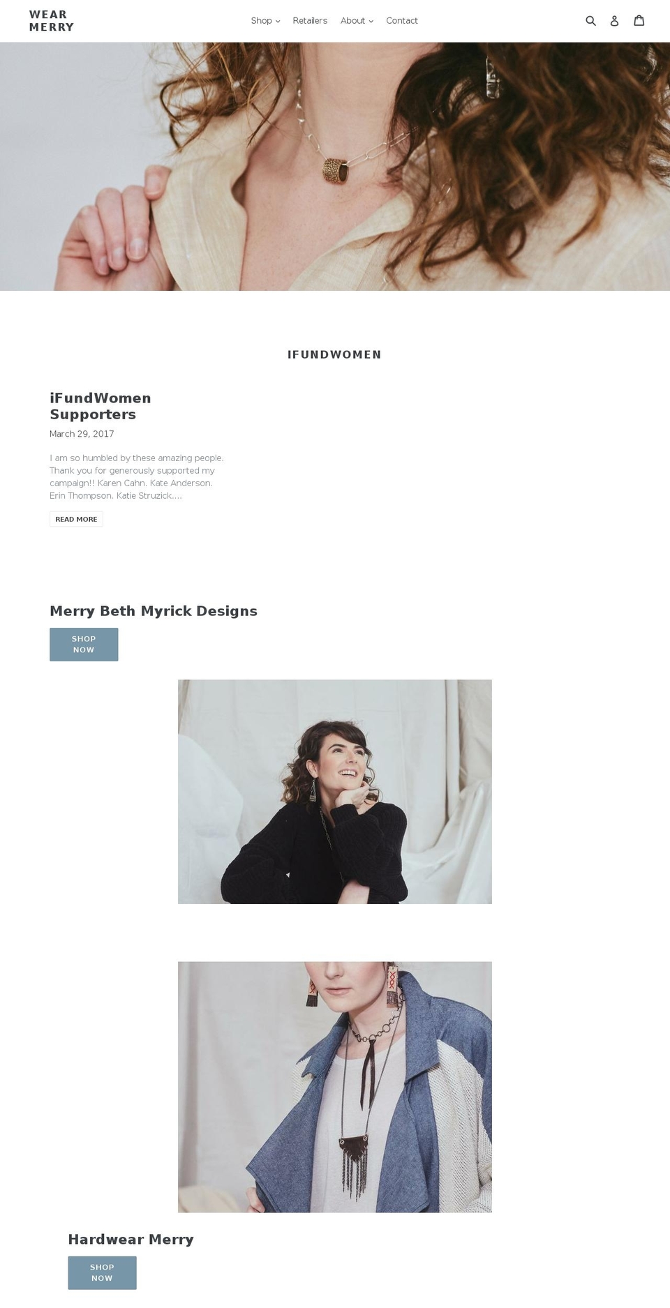 merrybethmyrickdesigns.com shopify website screenshot