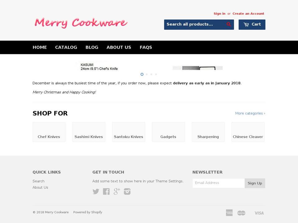 merrycookware.com — Shopify storefront screenshot