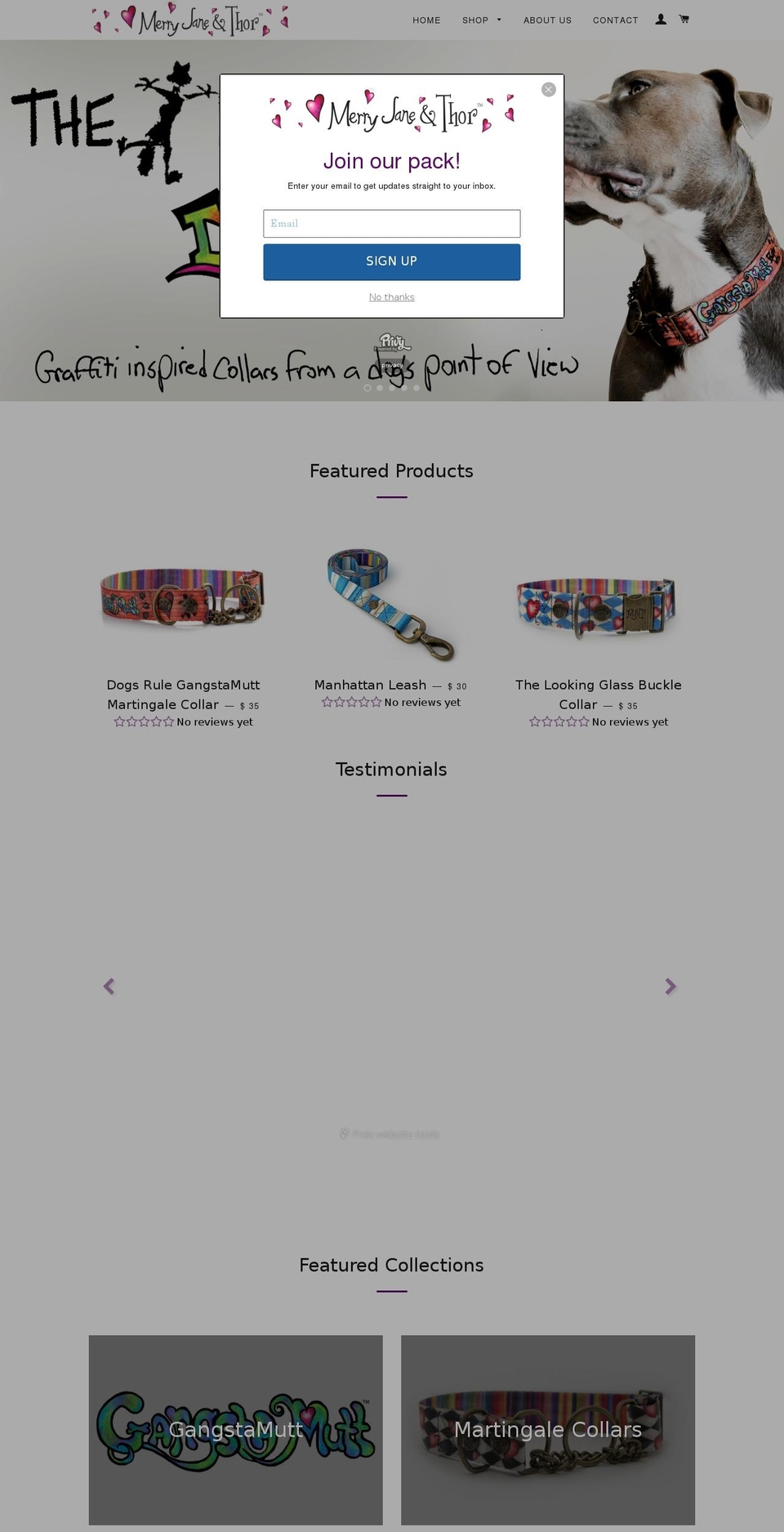 MJ\u0026T Theme - Ad Crescendum Shopify theme site example merryjaneandthor.com