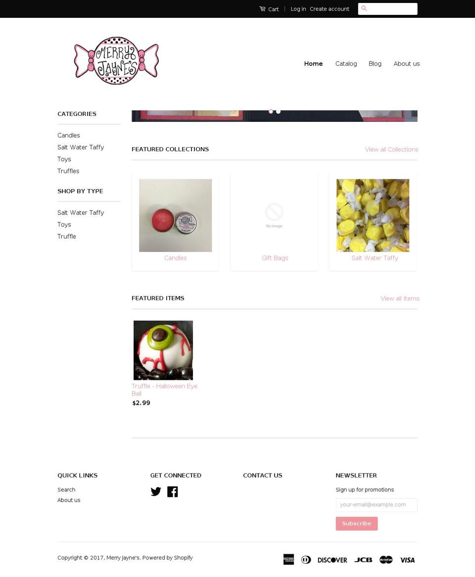merryjaynes.com shopify website screenshot
