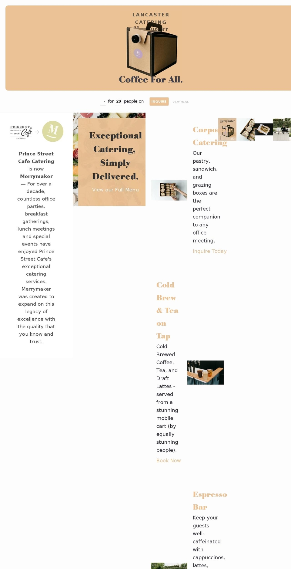 merrymakerlancaster.com — Shopify storefront screenshot