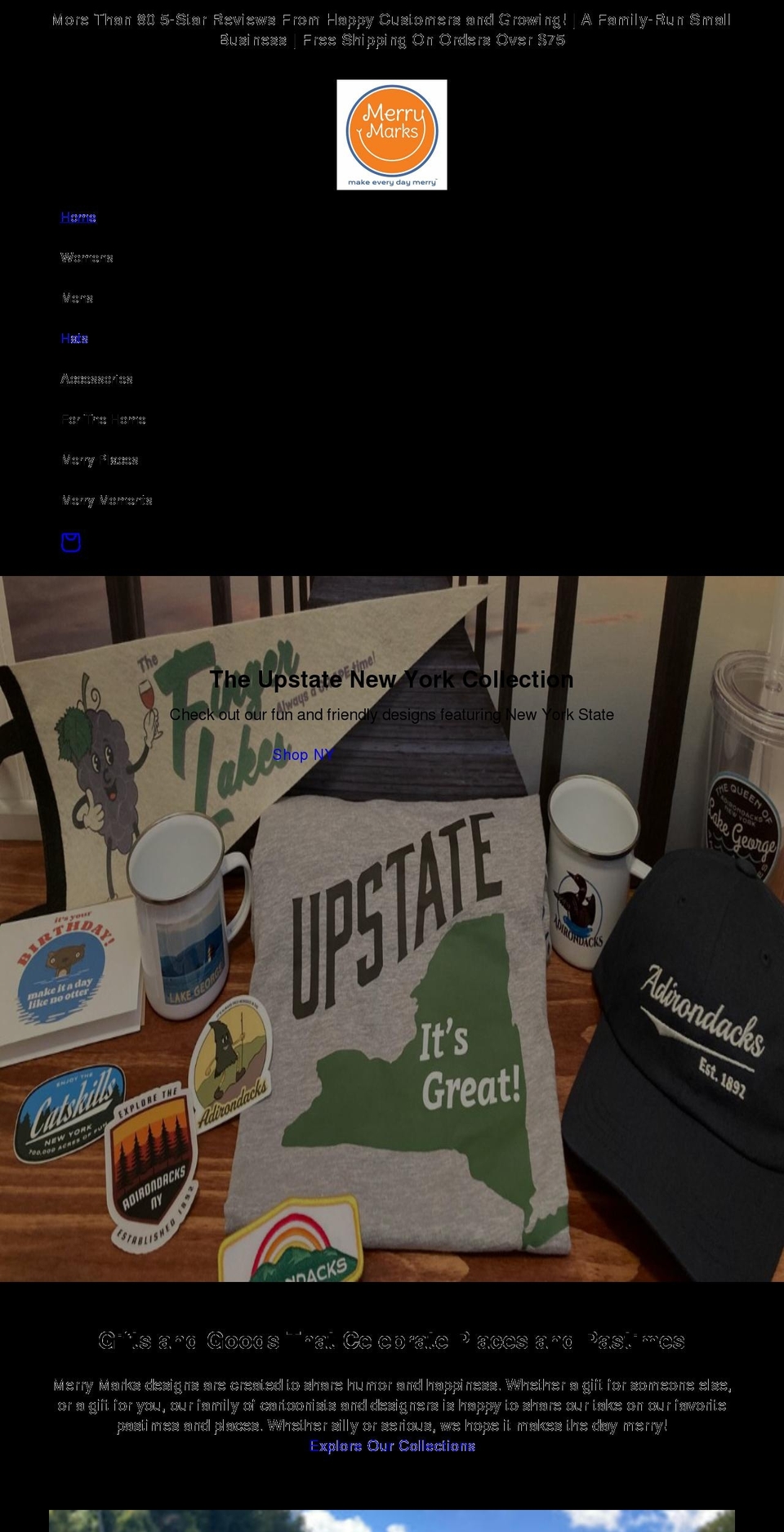 merrymarks.com shopify website screenshot