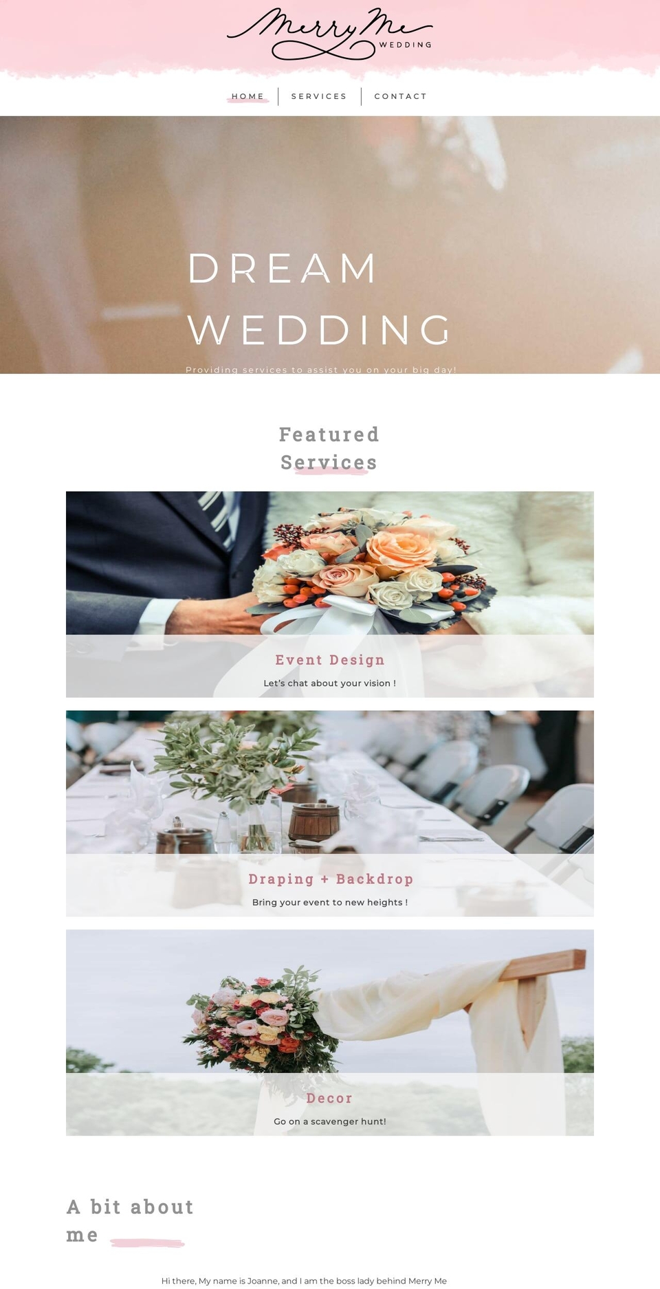 merrymewedding.com — Shopify storefront screenshot