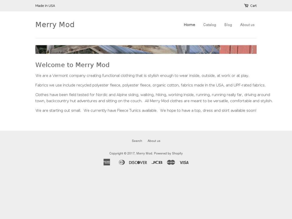 merrymod.com shopify website screenshot