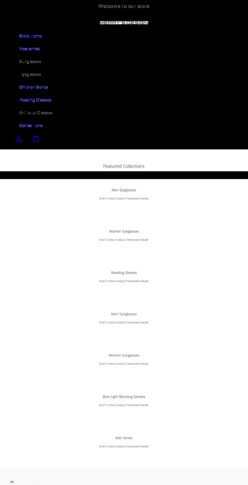 merrysvision.com shopify website screenshot