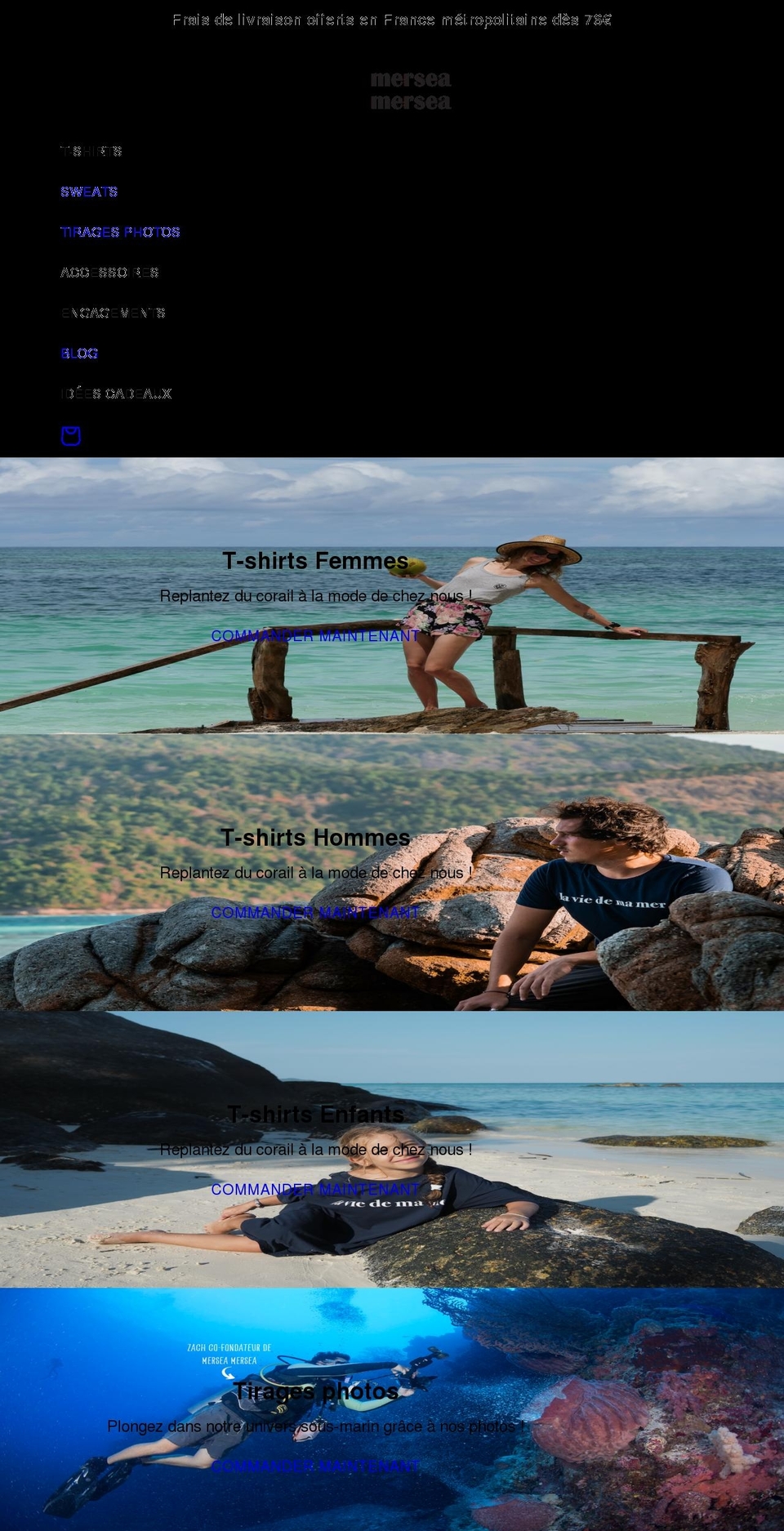 merseamersea.com shopify website screenshot
