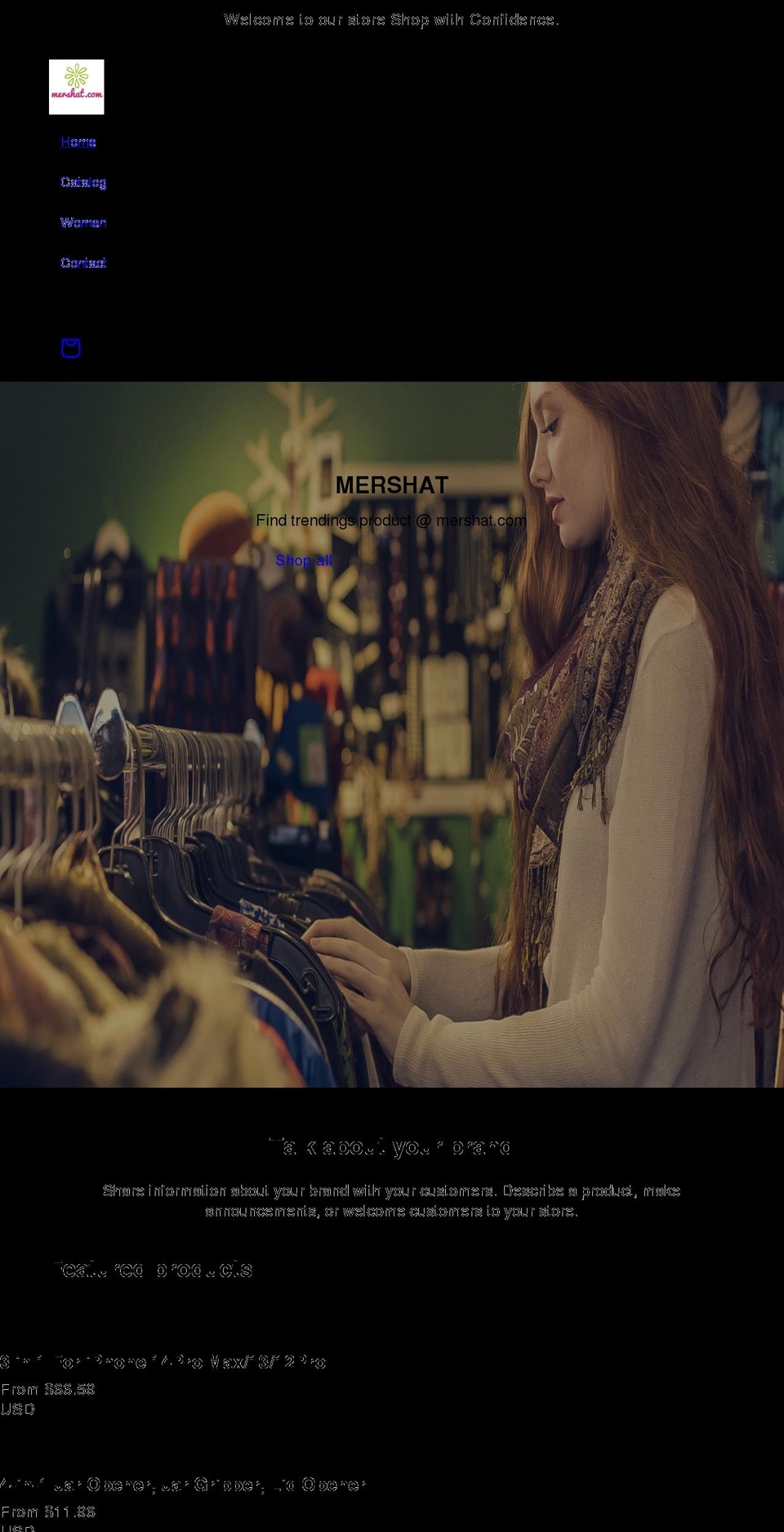 mershat.com — Shopify storefront screenshot