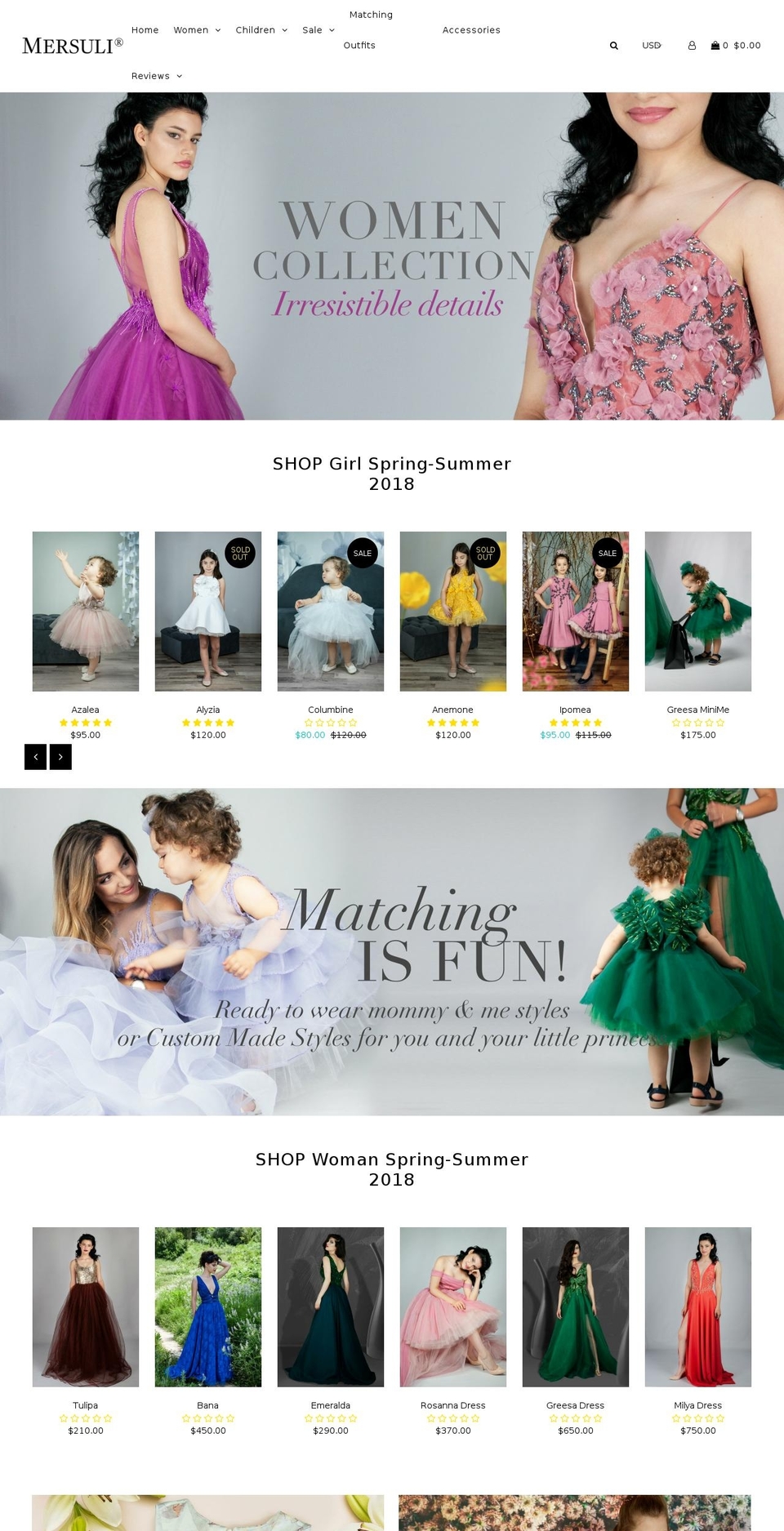 mersuli.com — Shopify storefront screenshot