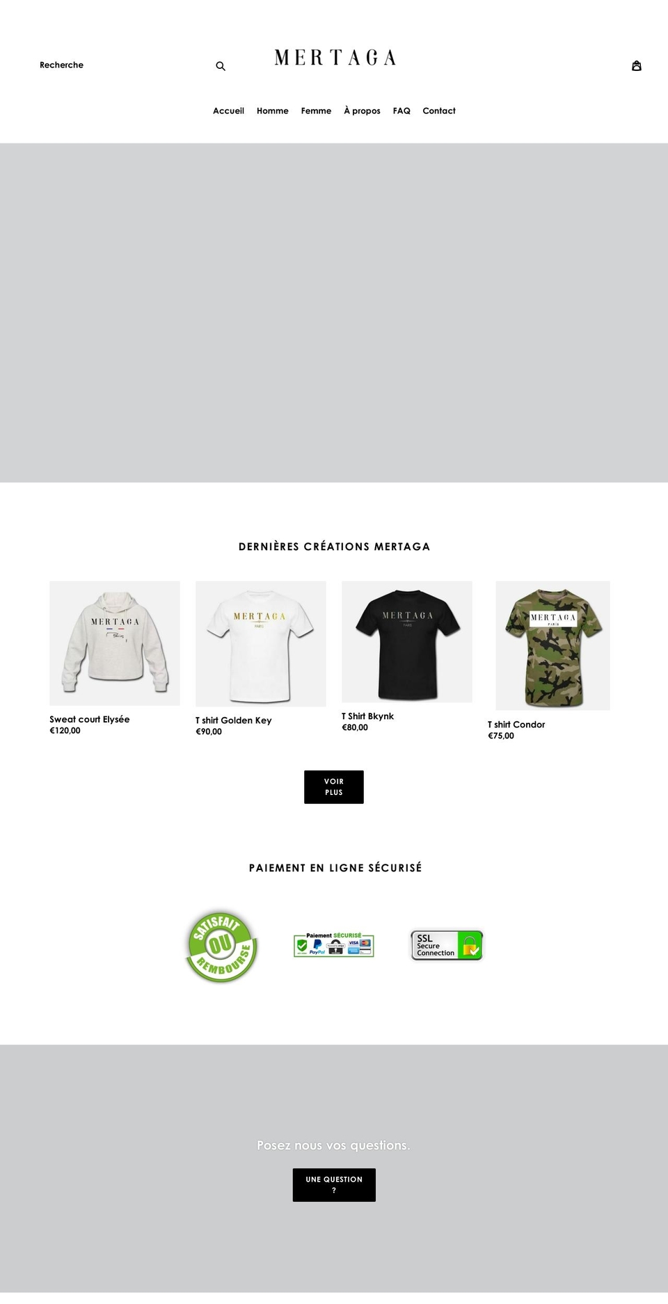 mertaga.com — Shopify storefront screenshot