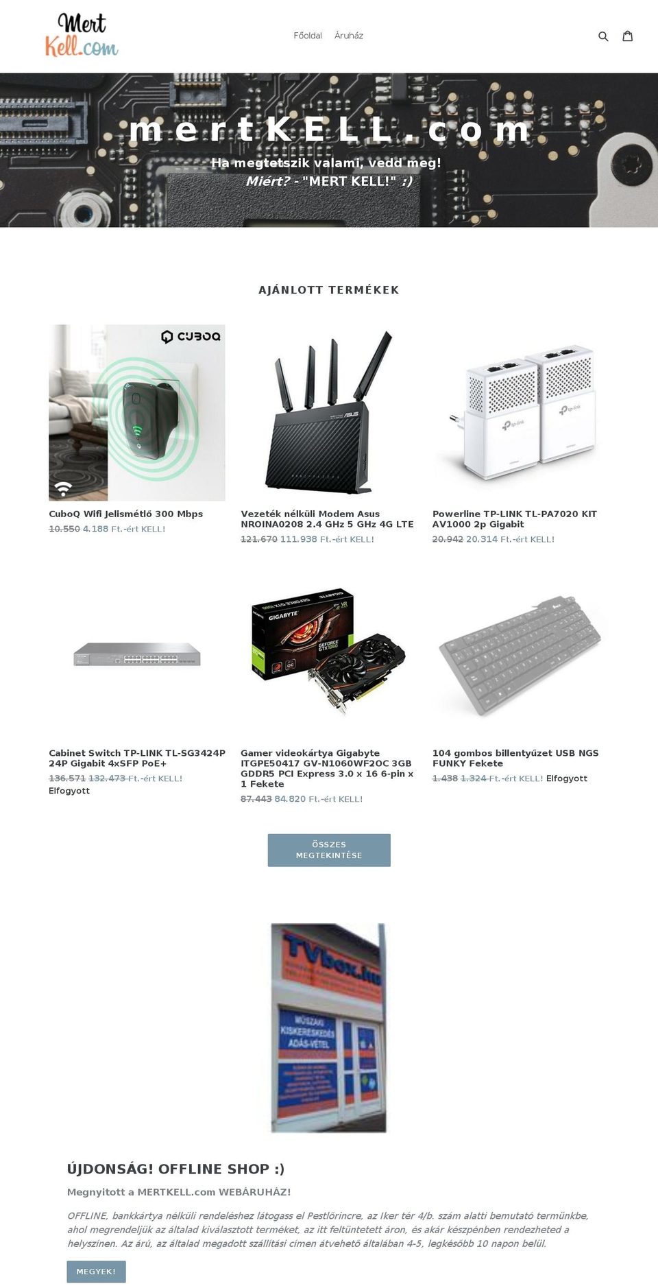 mertkell.com — Shopify storefront screenshot