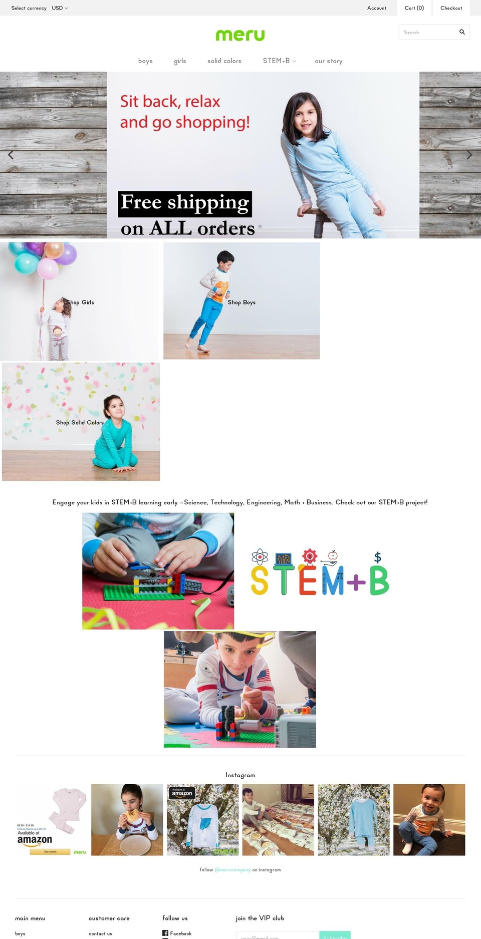 merucompany.com shopify website screenshot