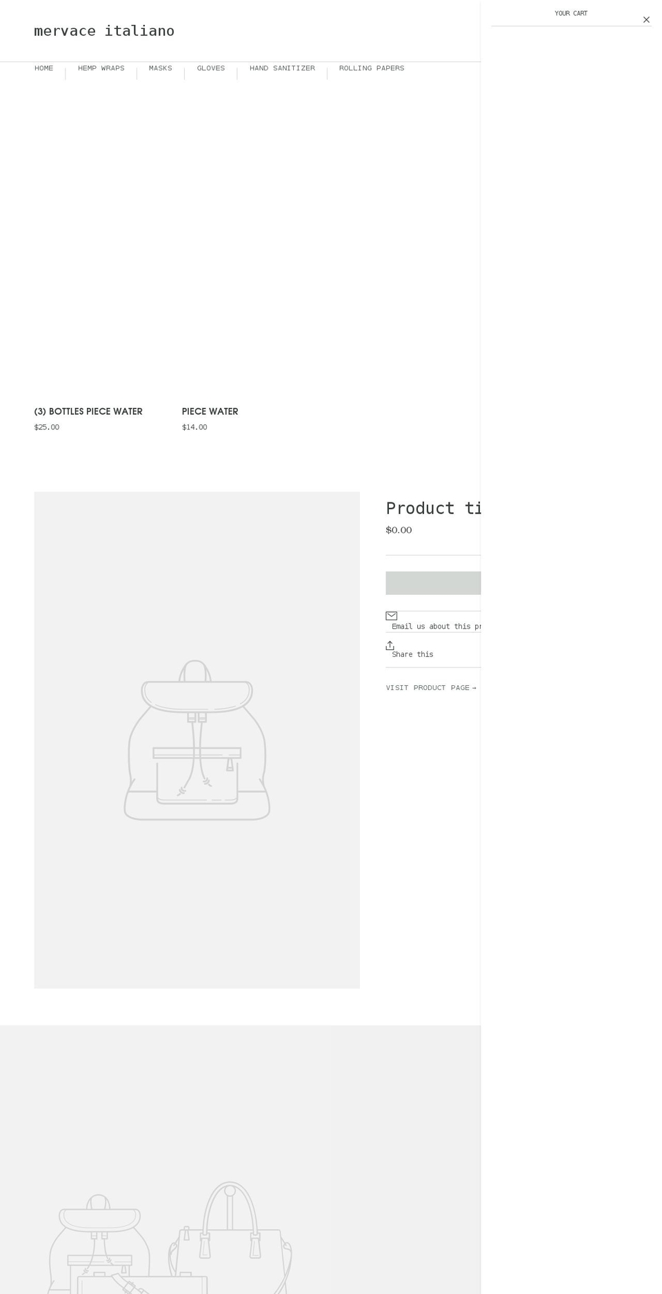 mervace.com shopify website screenshot