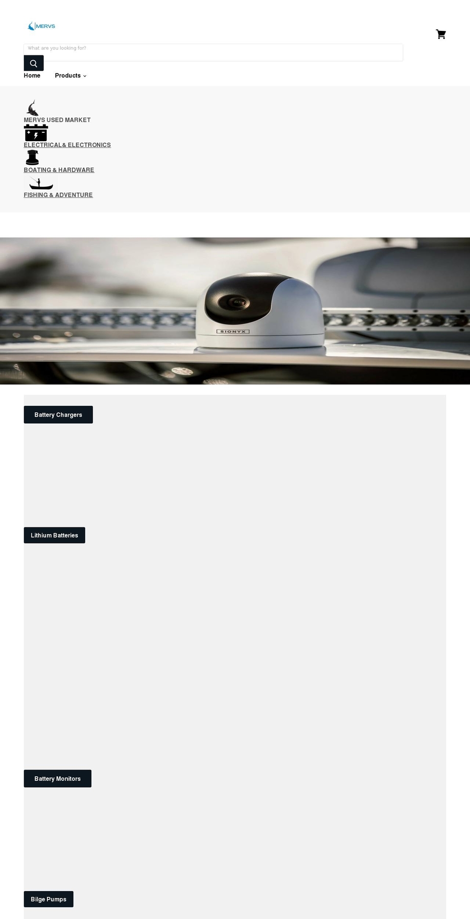 mervs.com.au shopify website screenshot