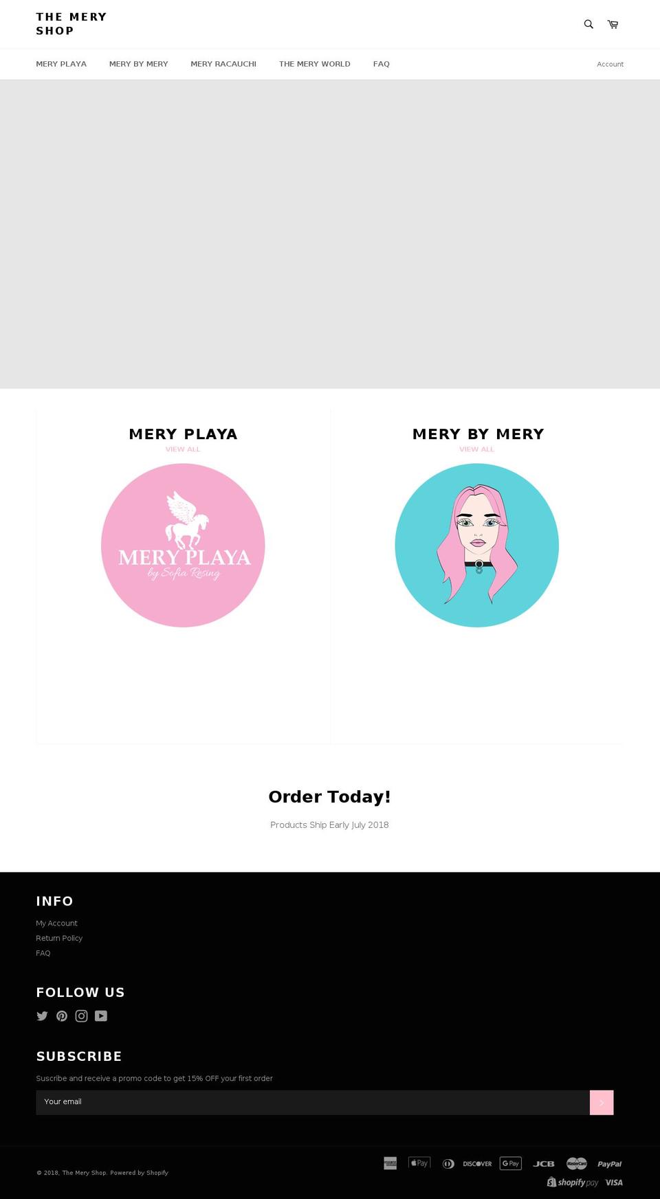 mery.us shopify website screenshot