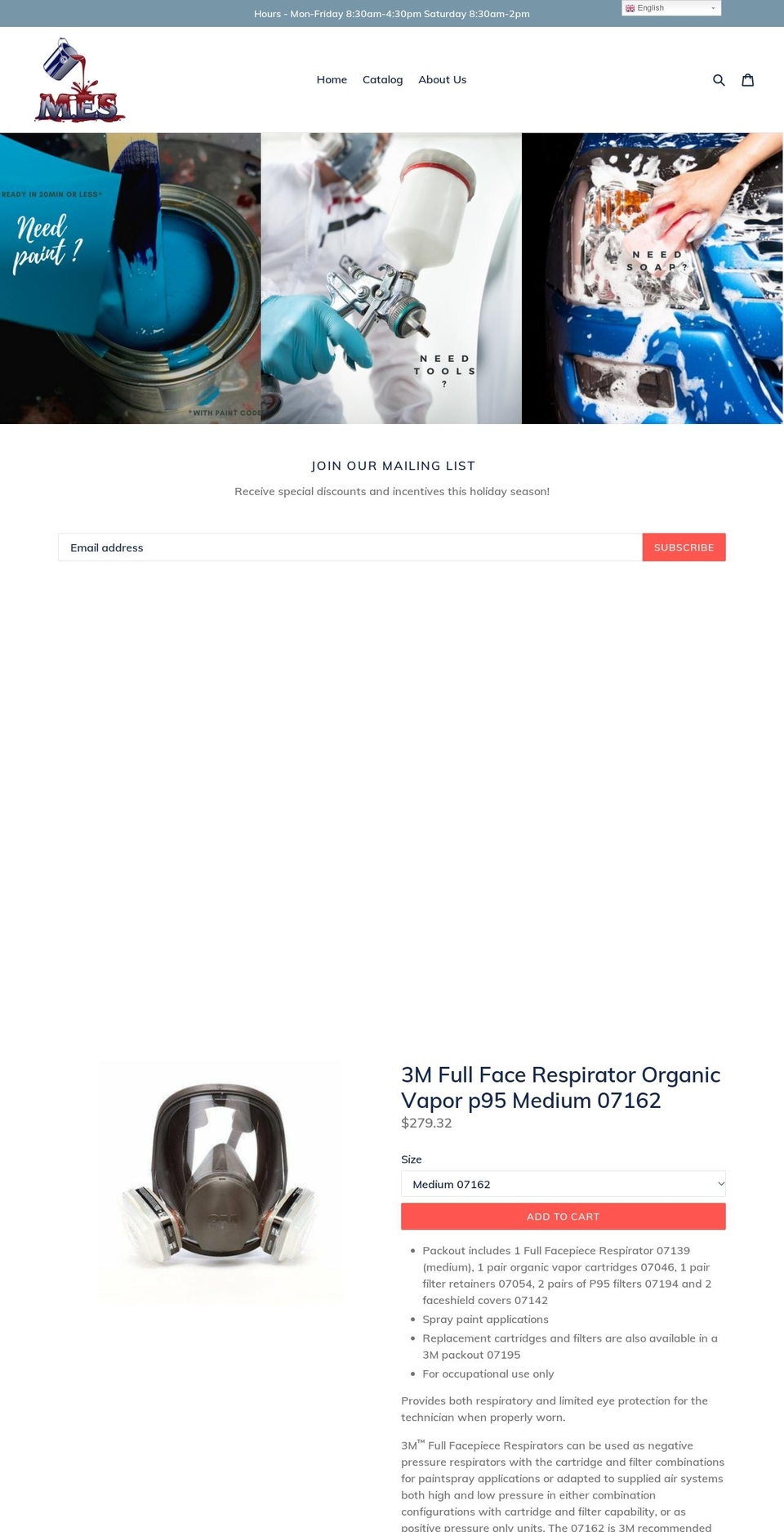 mes-paint.com — Shopify storefront screenshot