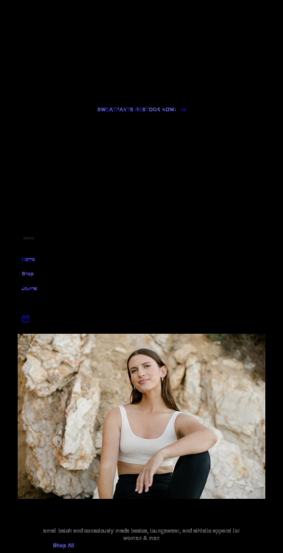 mesa-fitness.com shopify website screenshot