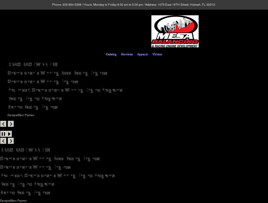 mesabalancing.com shopify website screenshot