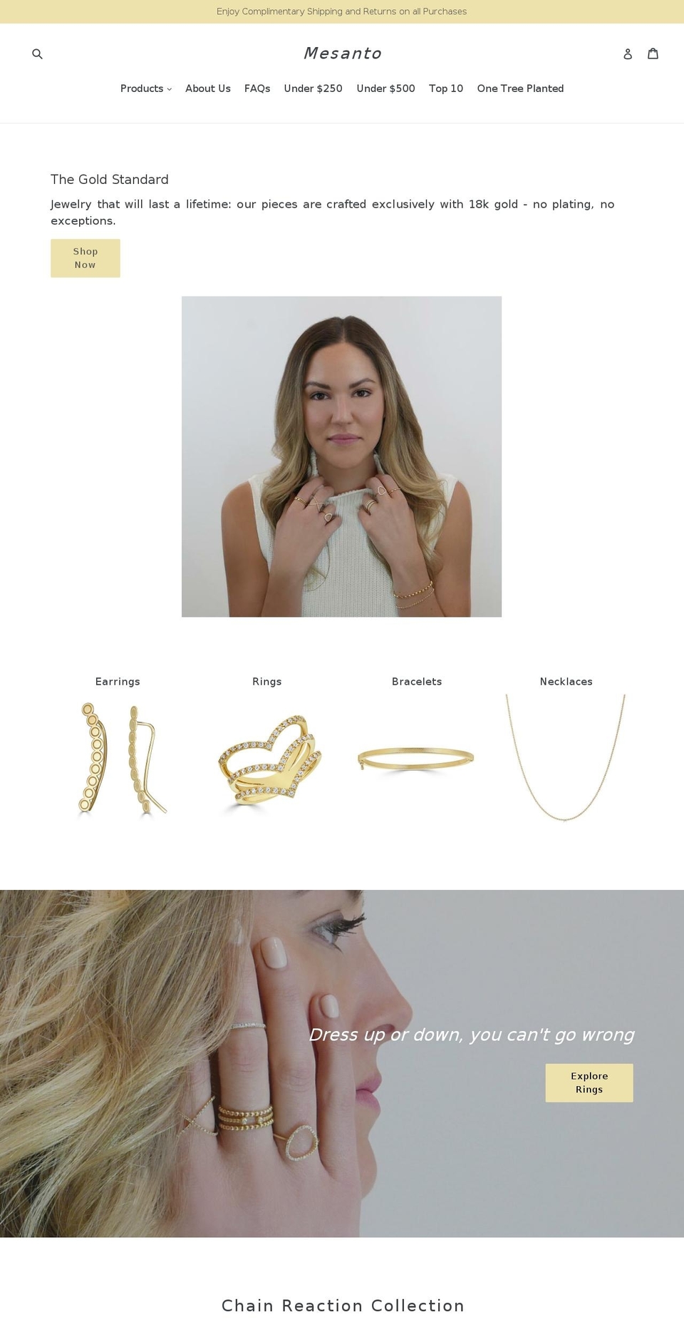 mesanto.net shopify website screenshot