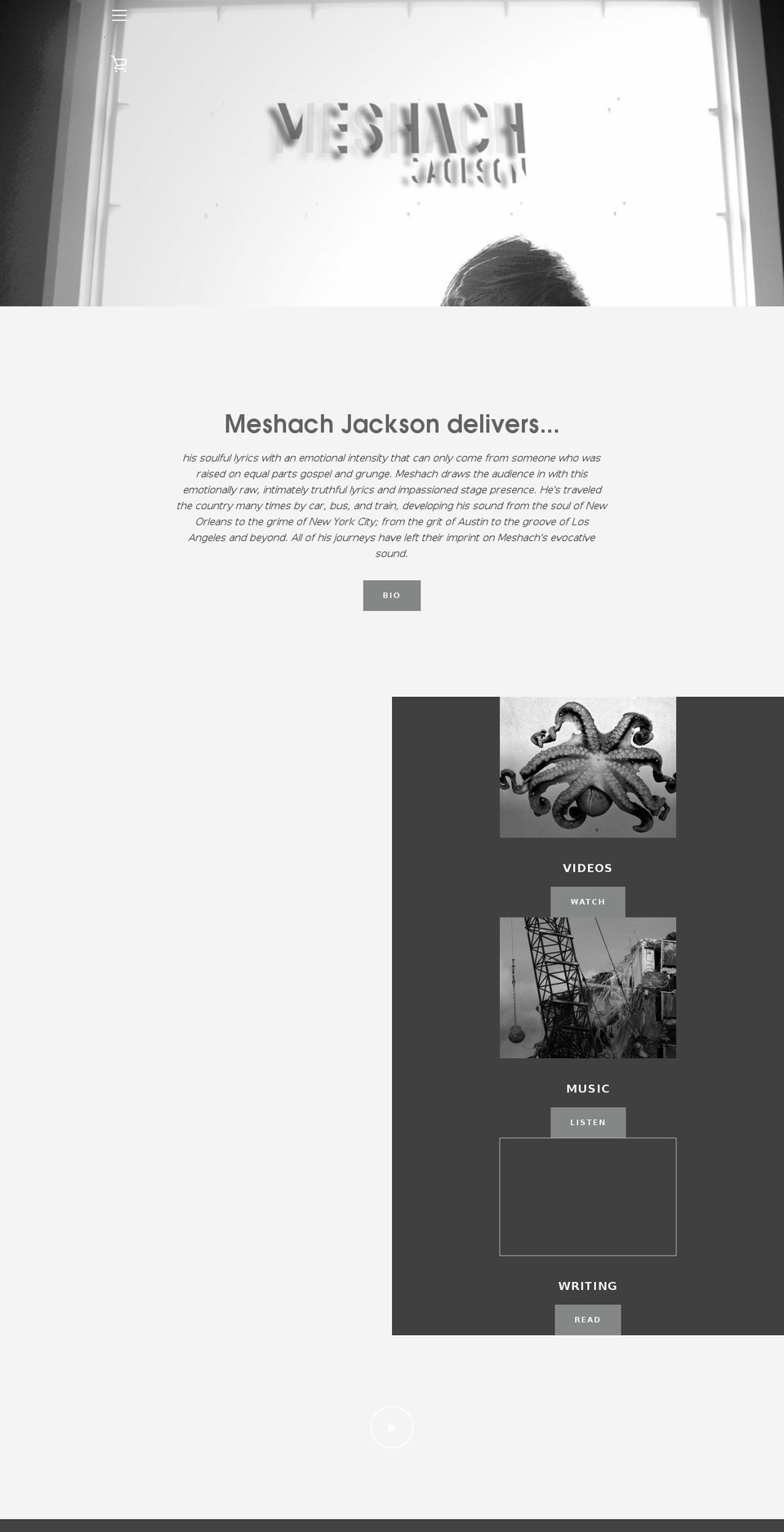 meshachjackson.net shopify website screenshot