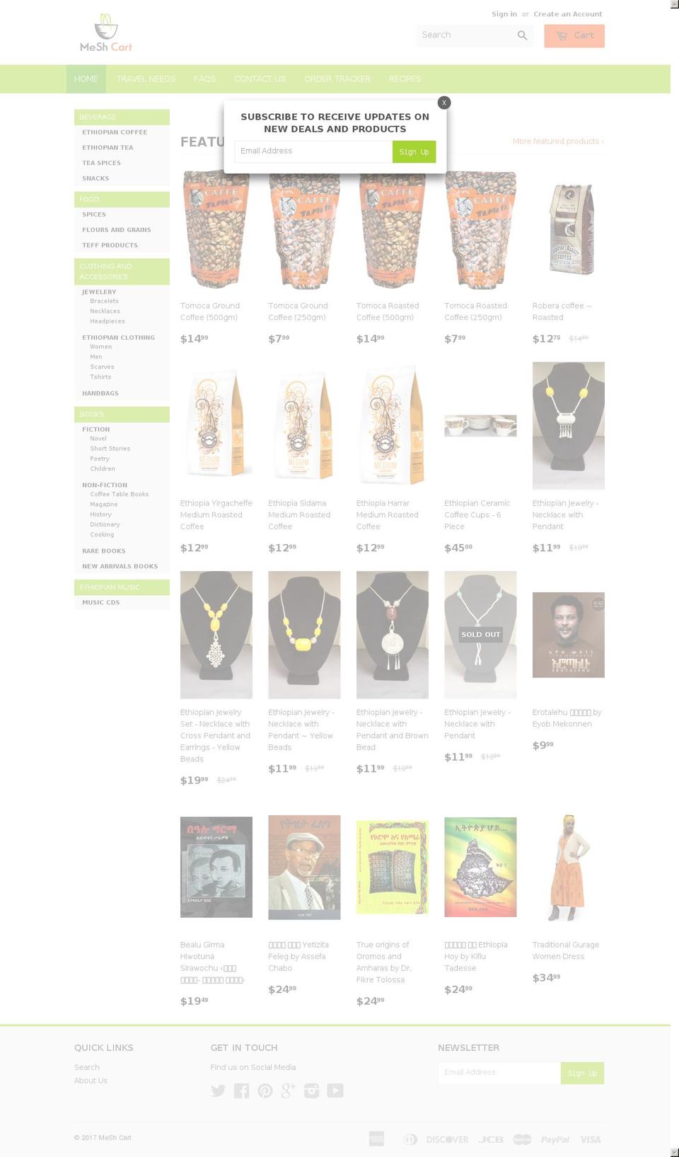 Molla Shopify theme site example meshcart.com