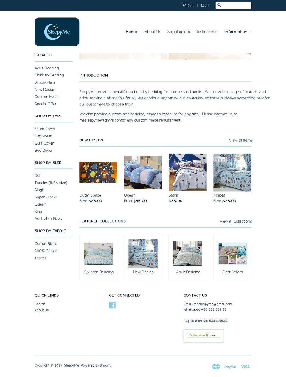 mesleepyme.com shopify website screenshot