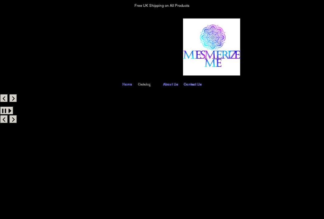 mesmerisedtheshop.co.uk shopify website screenshot