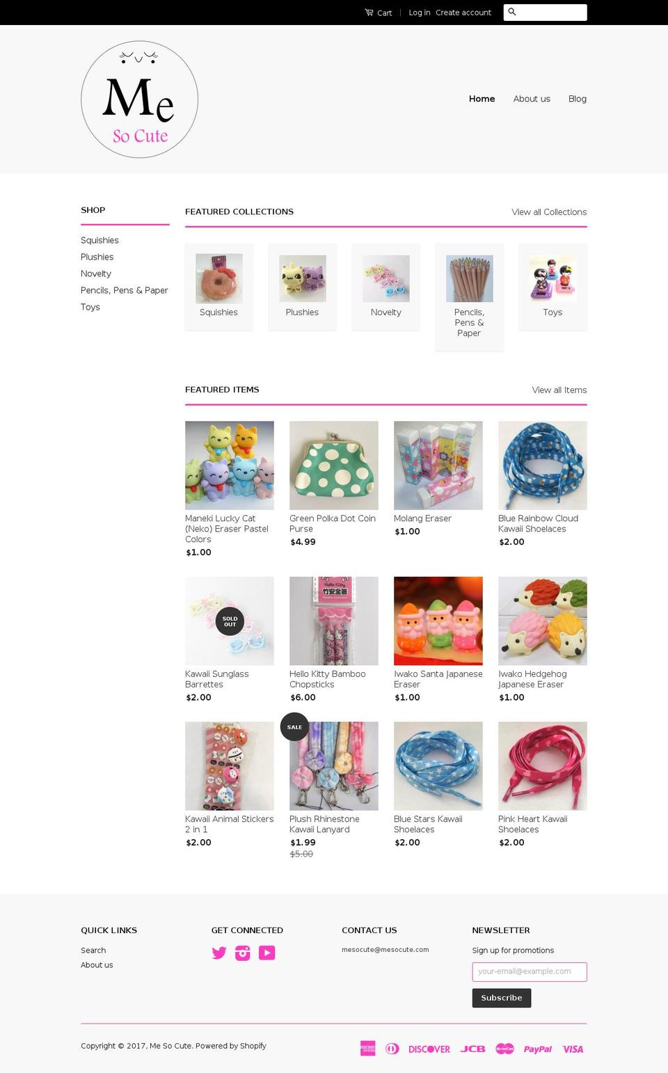 mesocute.com shopify website screenshot