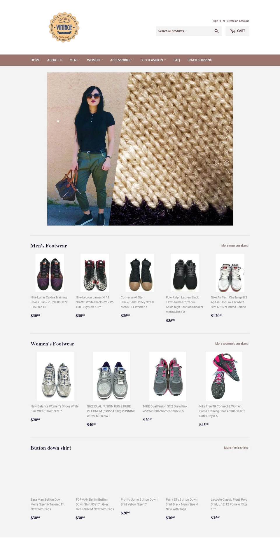 mesqueunvintage.com — Shopify storefront screenshot