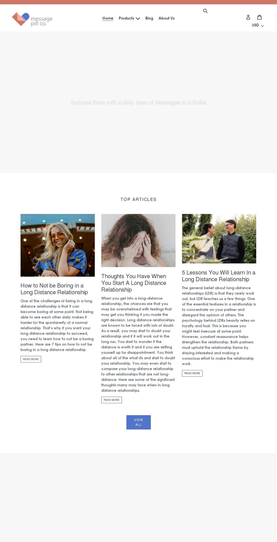 messagepillco.com shopify website screenshot