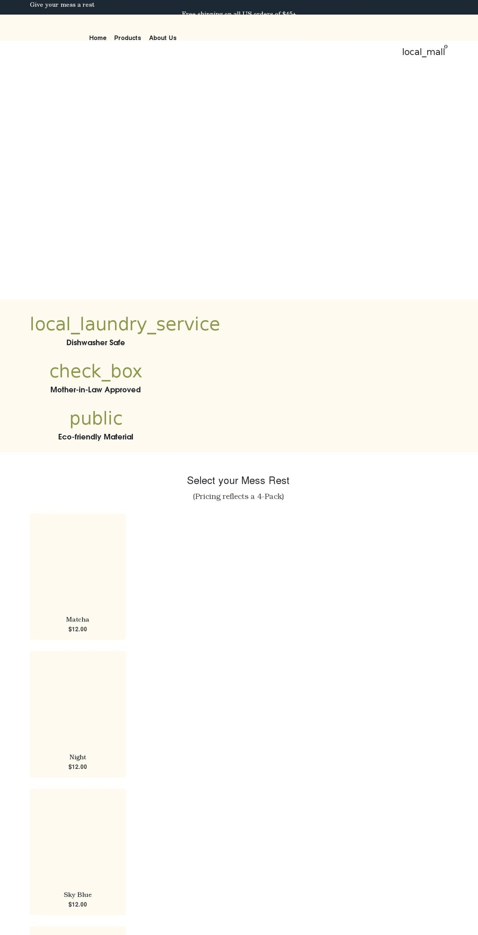 messrest.com shopify website screenshot