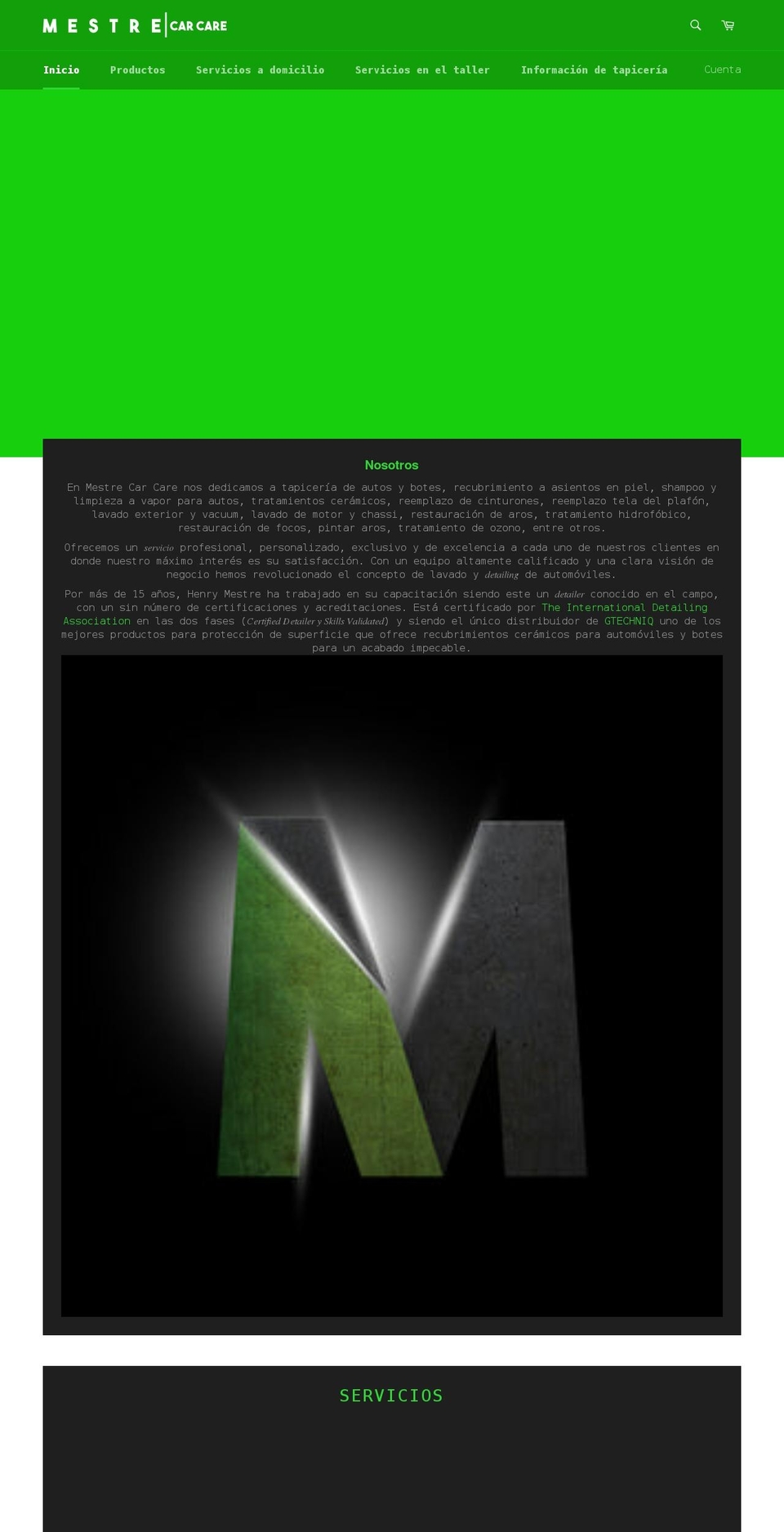 mestrecarcare.com shopify website screenshot