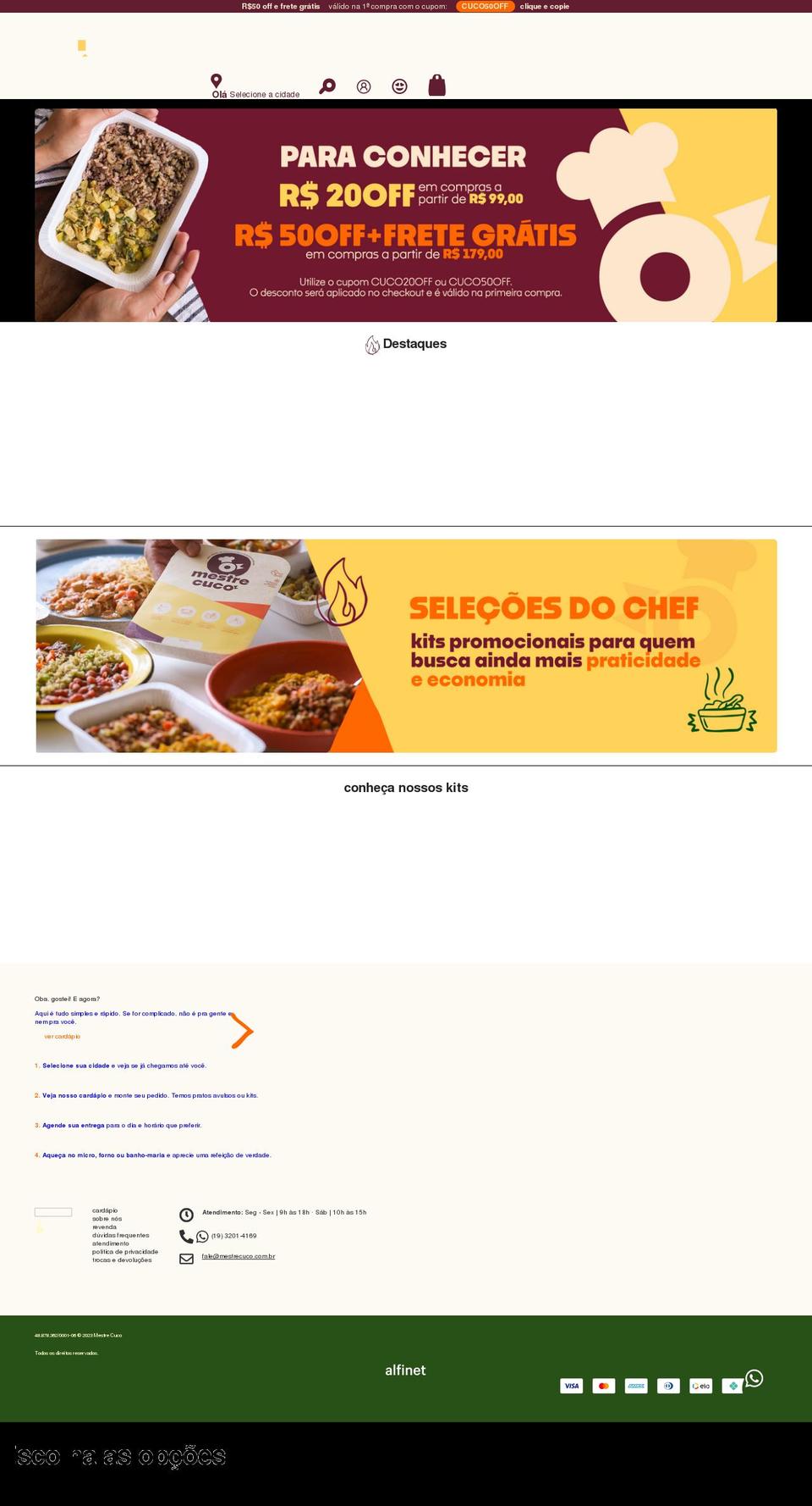 mestrecuco.com.br shopify website screenshot