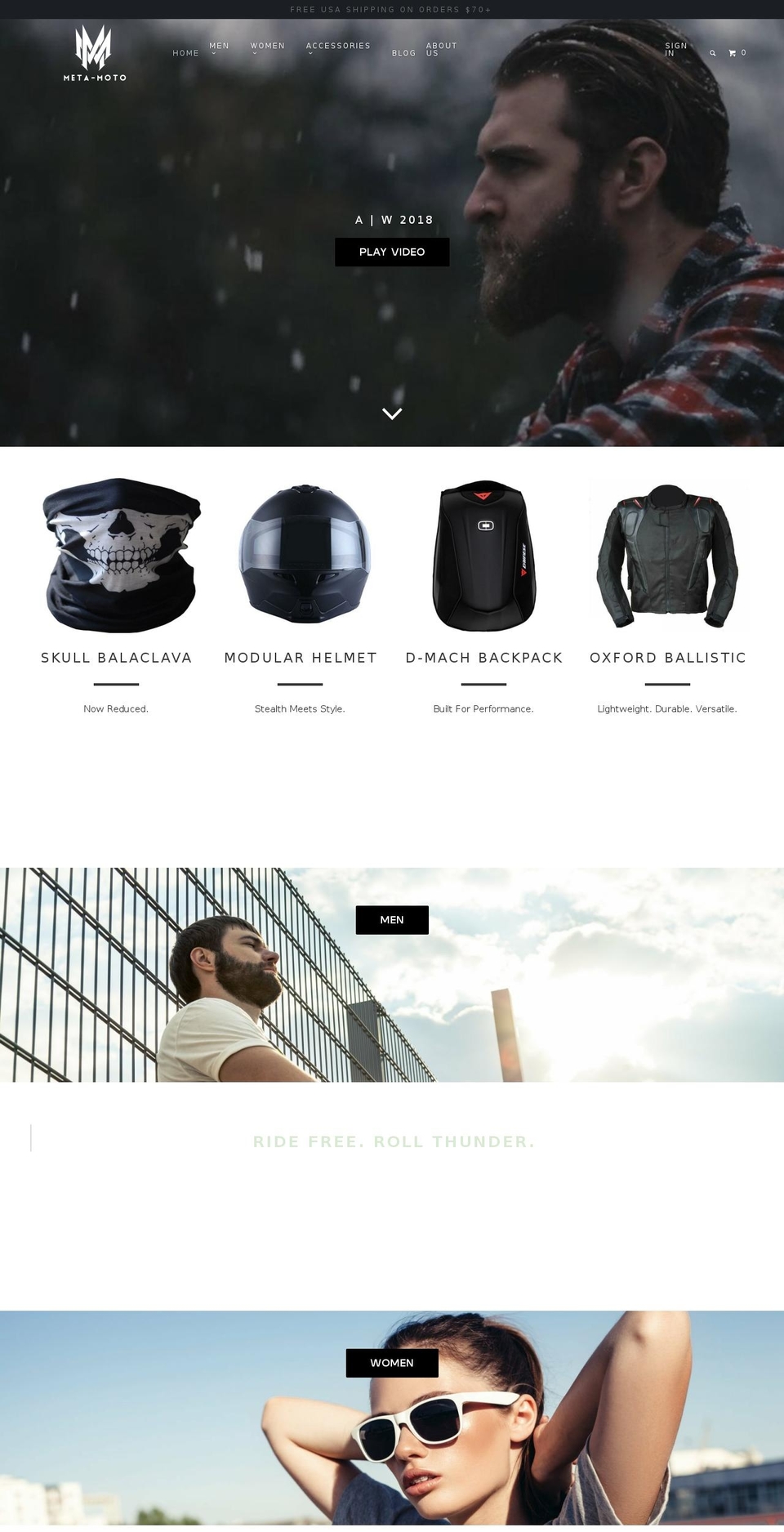 meta-moto.com — Shopify storefront screenshot