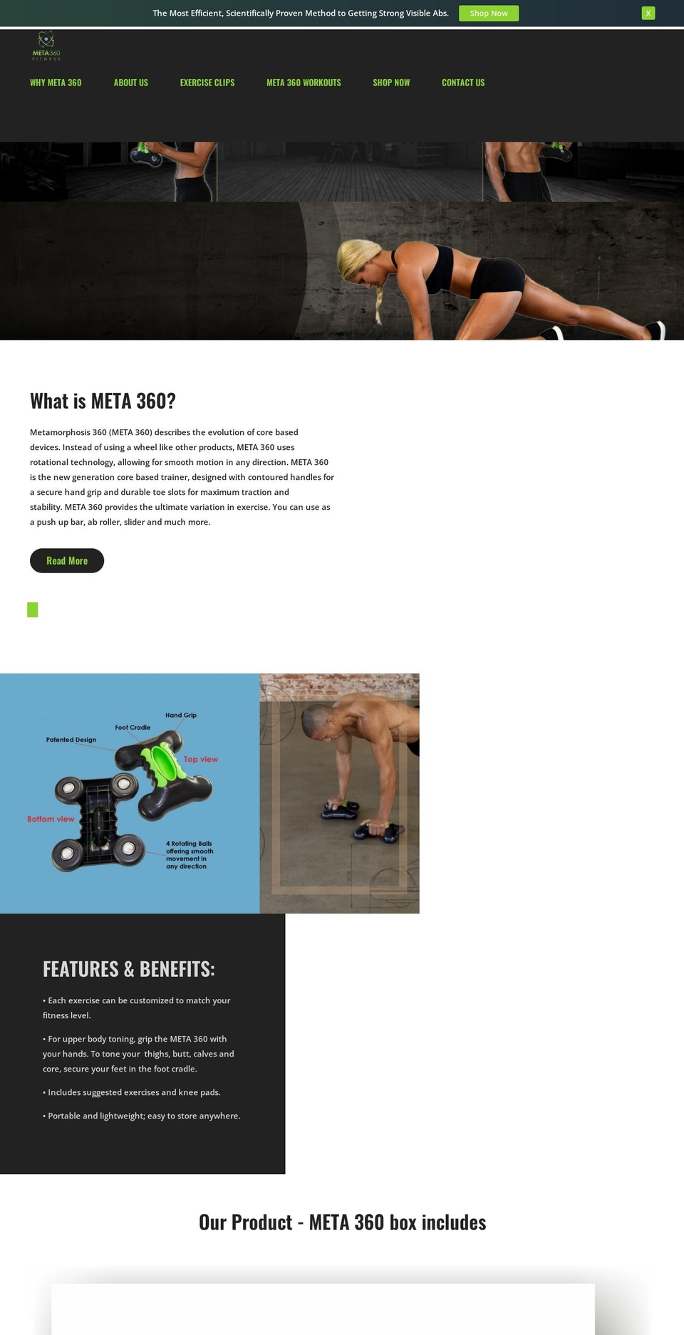 meta360fitness.com shopify website screenshot