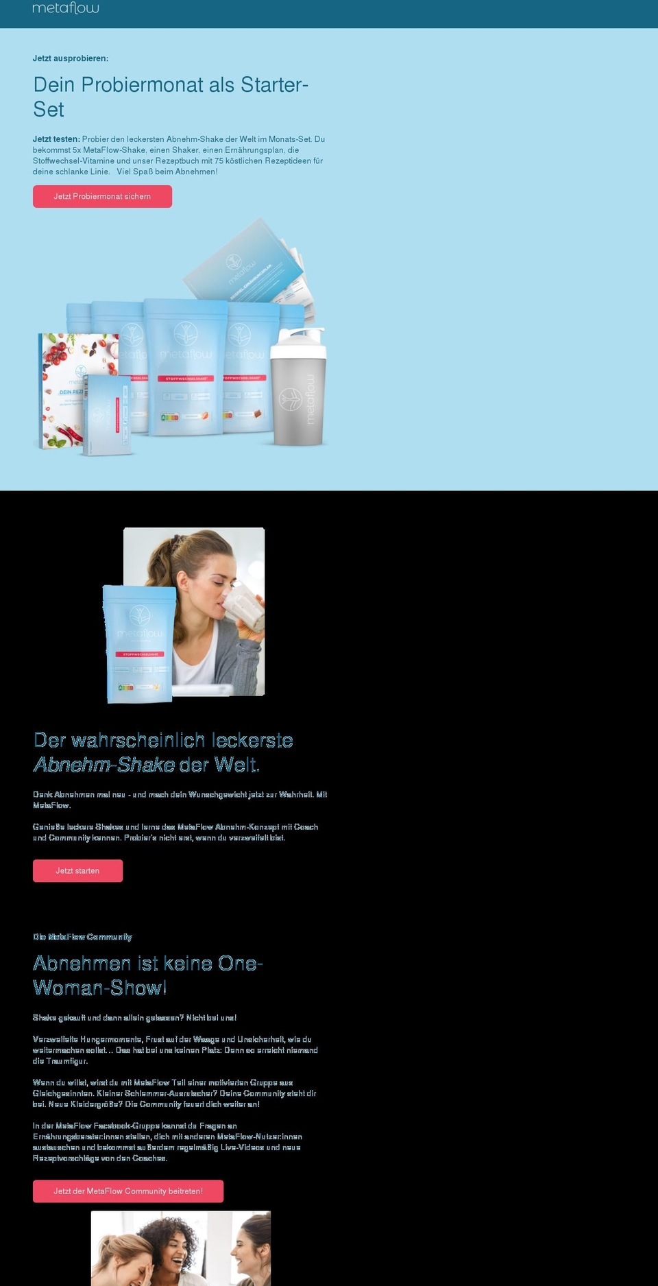 Metaflow Shopify theme site example metaflow.de