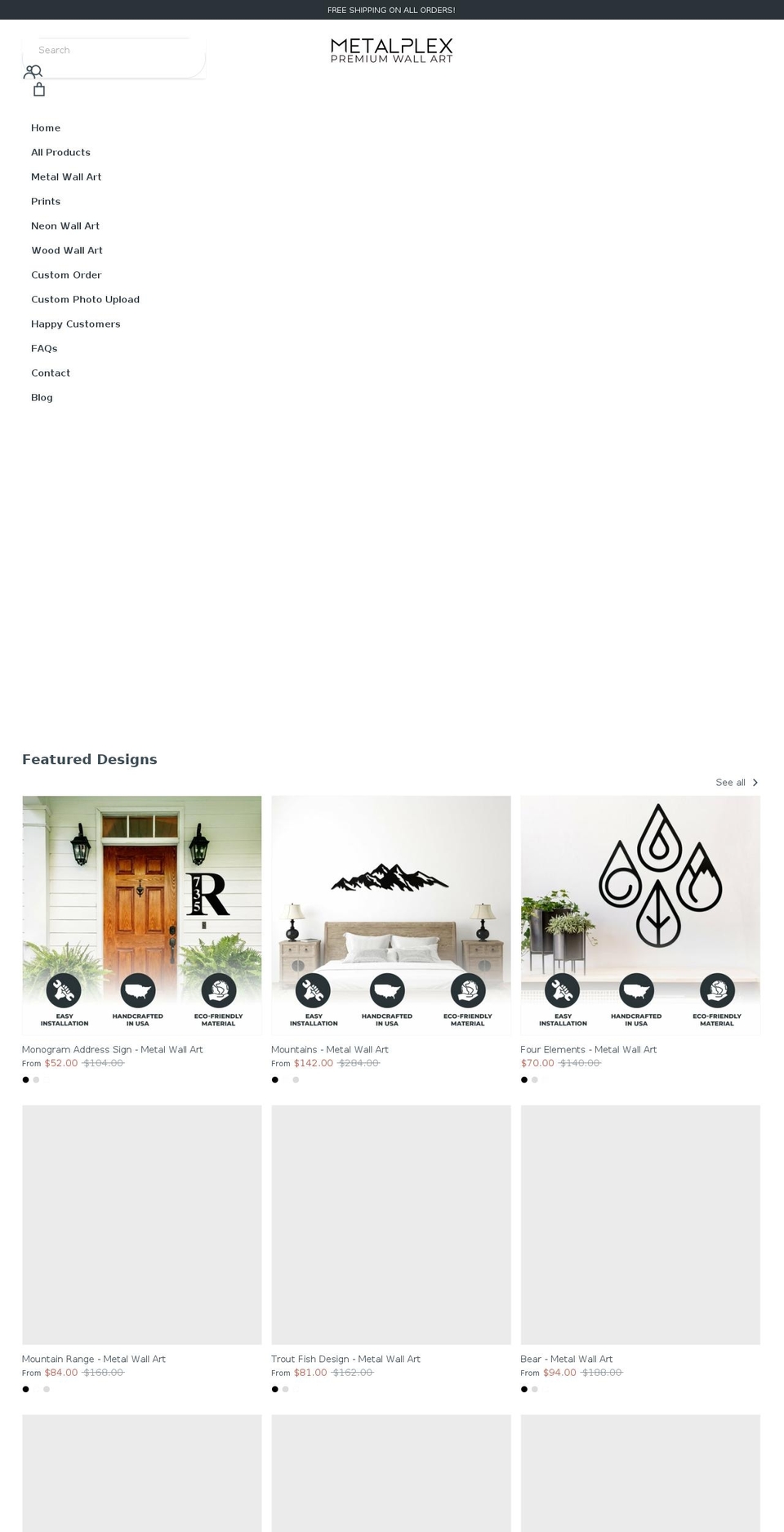 metal-plex.com shopify website screenshot