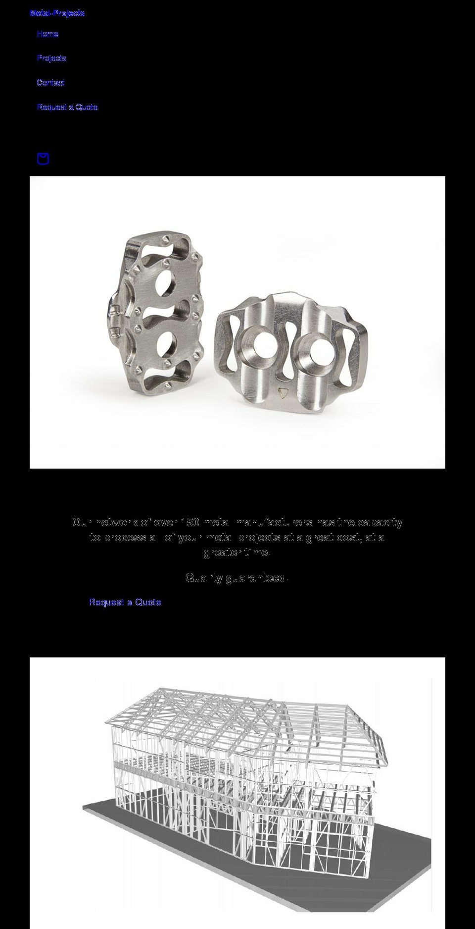 metal-projects.com shopify website screenshot