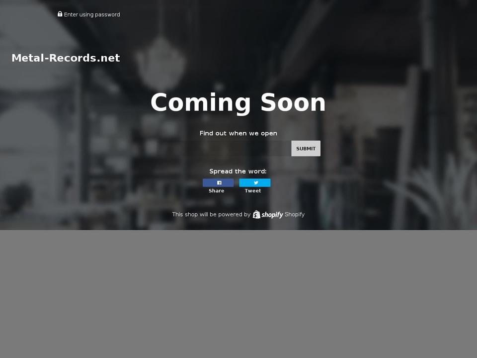 metal-records.net shopify website screenshot
