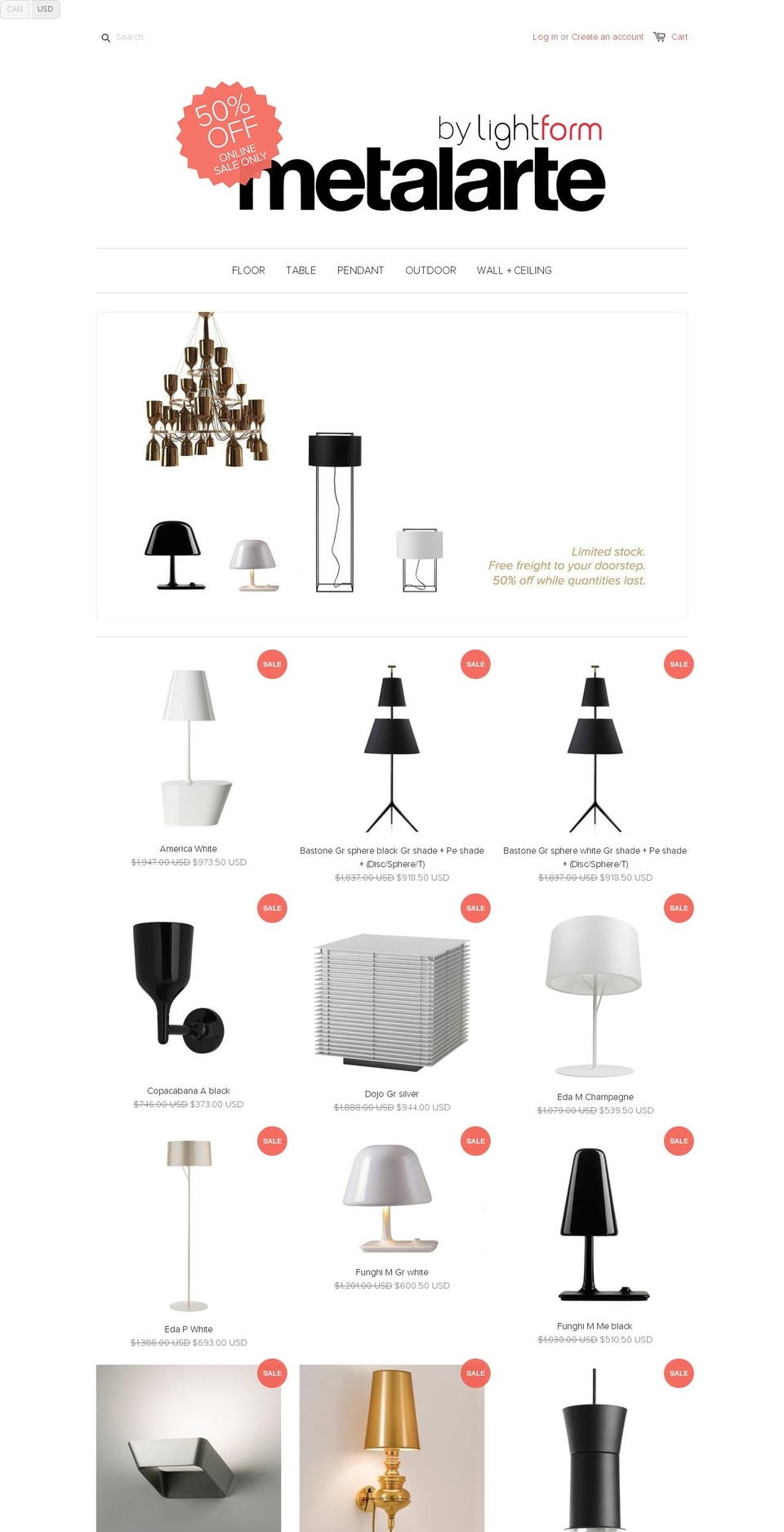 metalarteusa.com — Shopify storefront screenshot