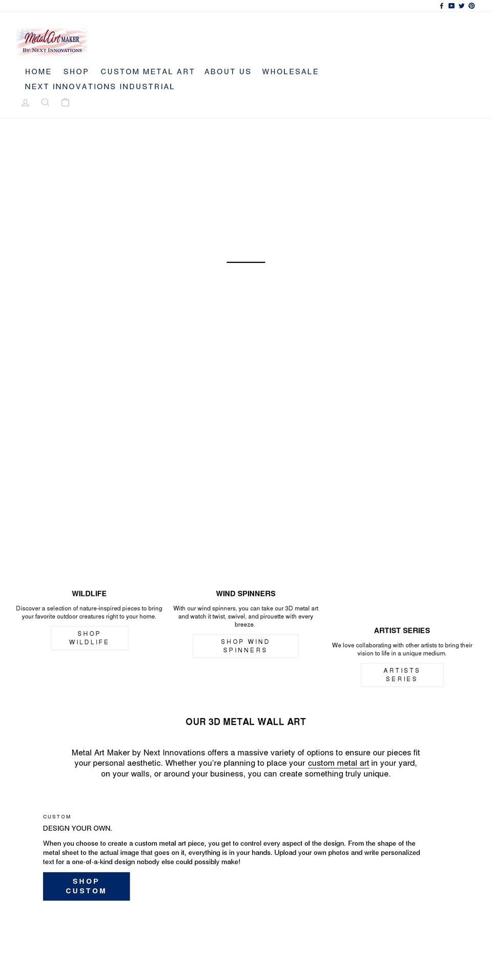 metalartmaker.com shopify website screenshot