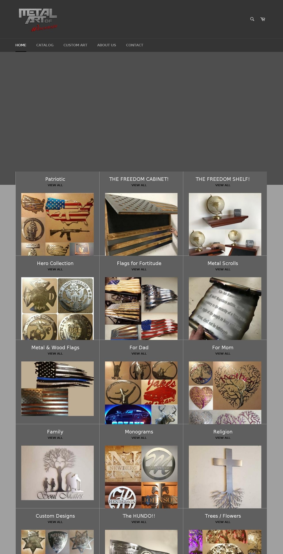 metalartsofwisconsin.com shopify website screenshot