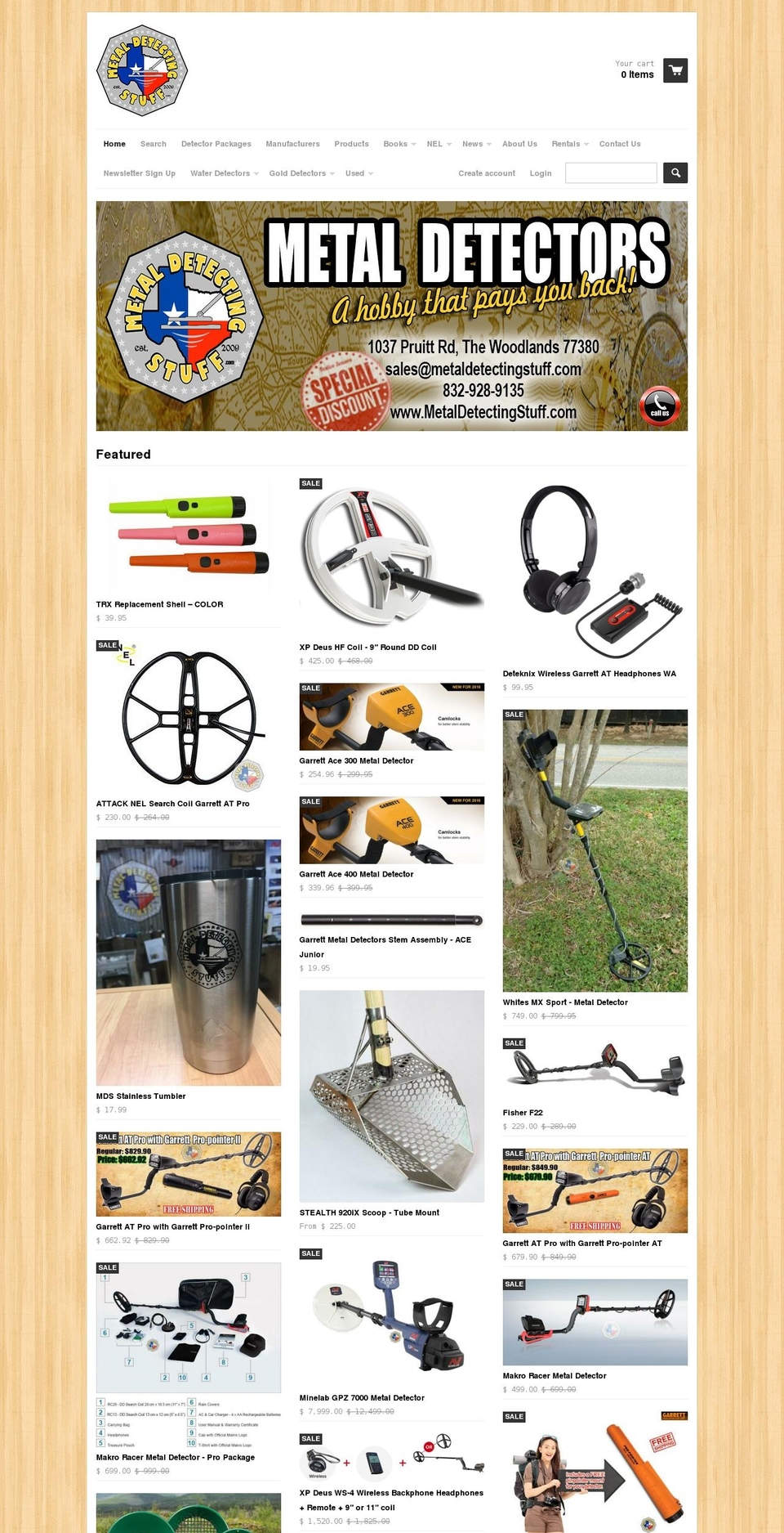 metaldetectorstuff.com shopify website screenshot