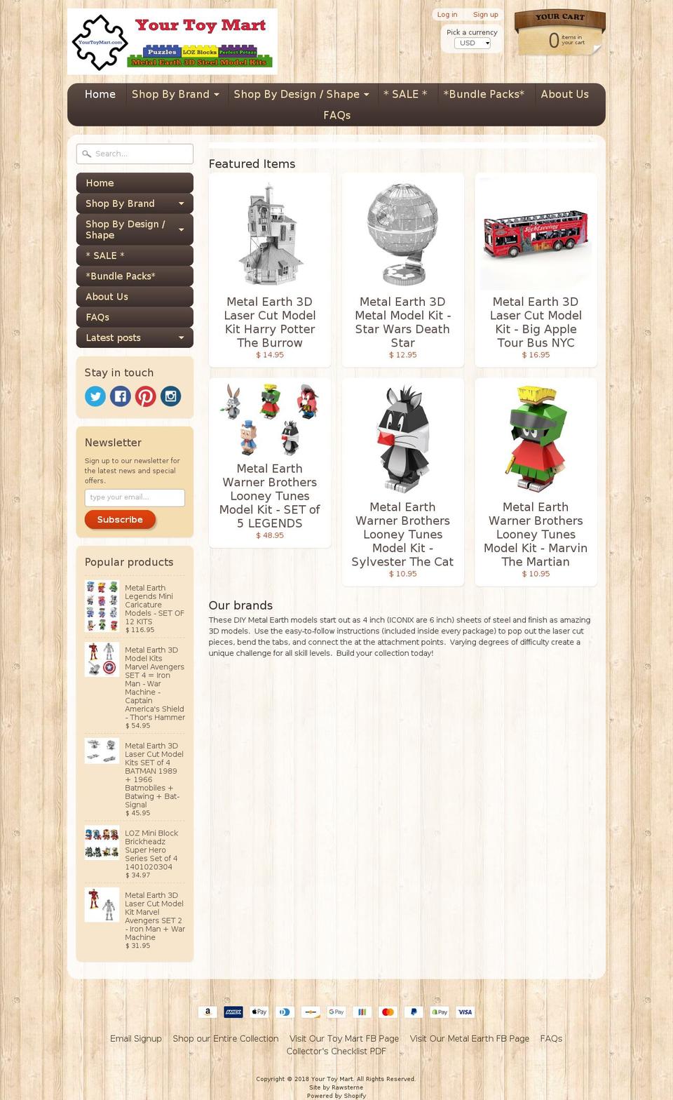 metalearthmodels.org shopify website screenshot