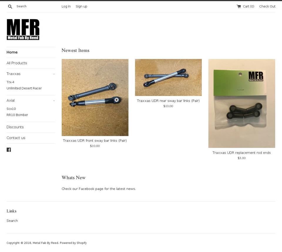 metalfabbyreed.com shopify website screenshot