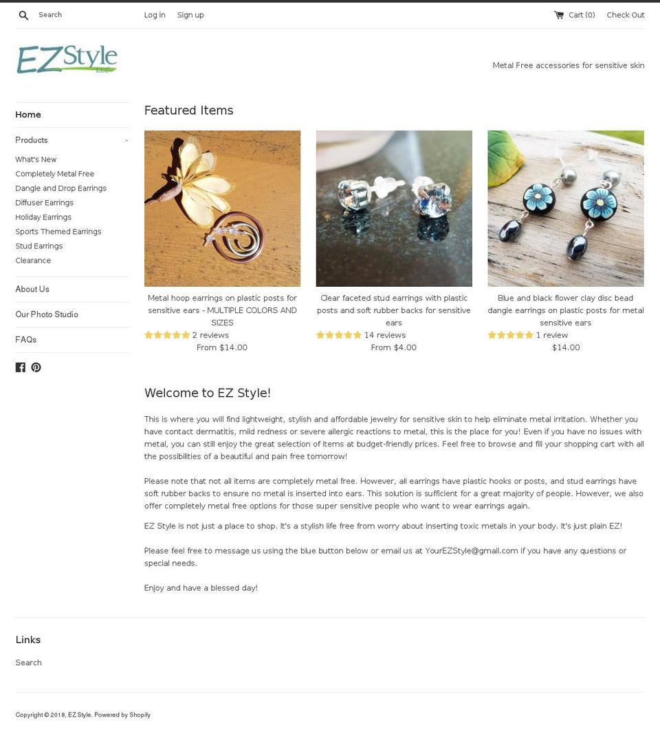 metalfreejewelry.com — Shopify storefront screenshot
