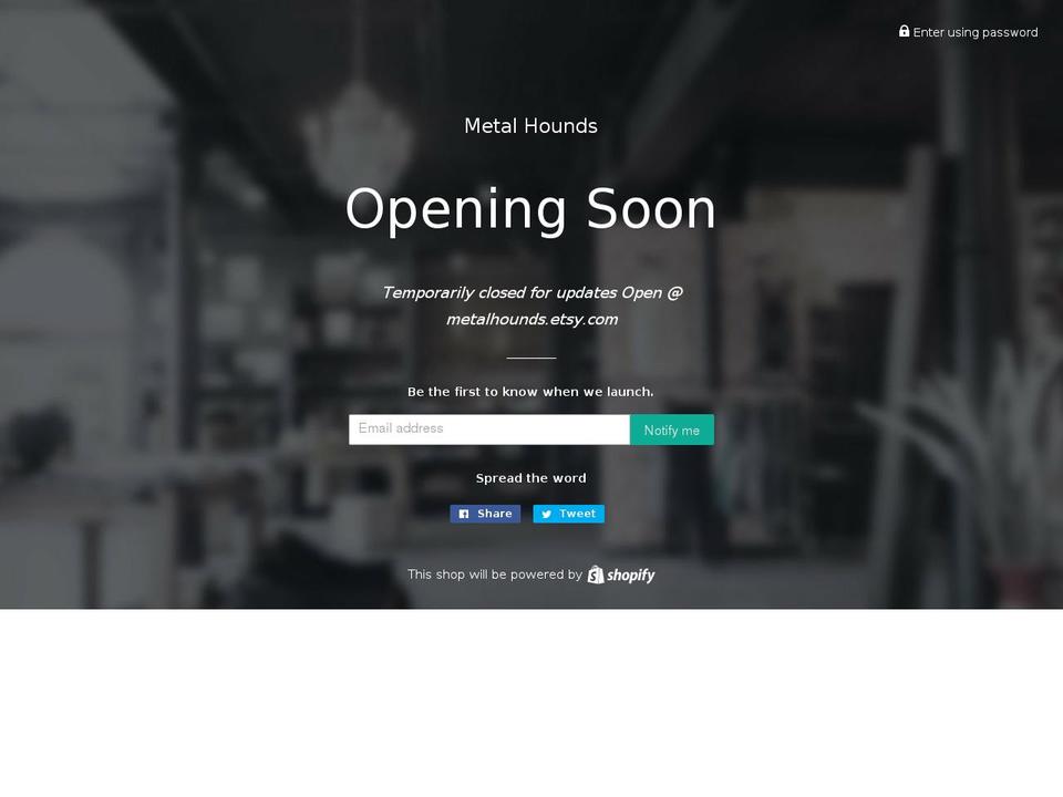 metalhounds.com shopify website screenshot