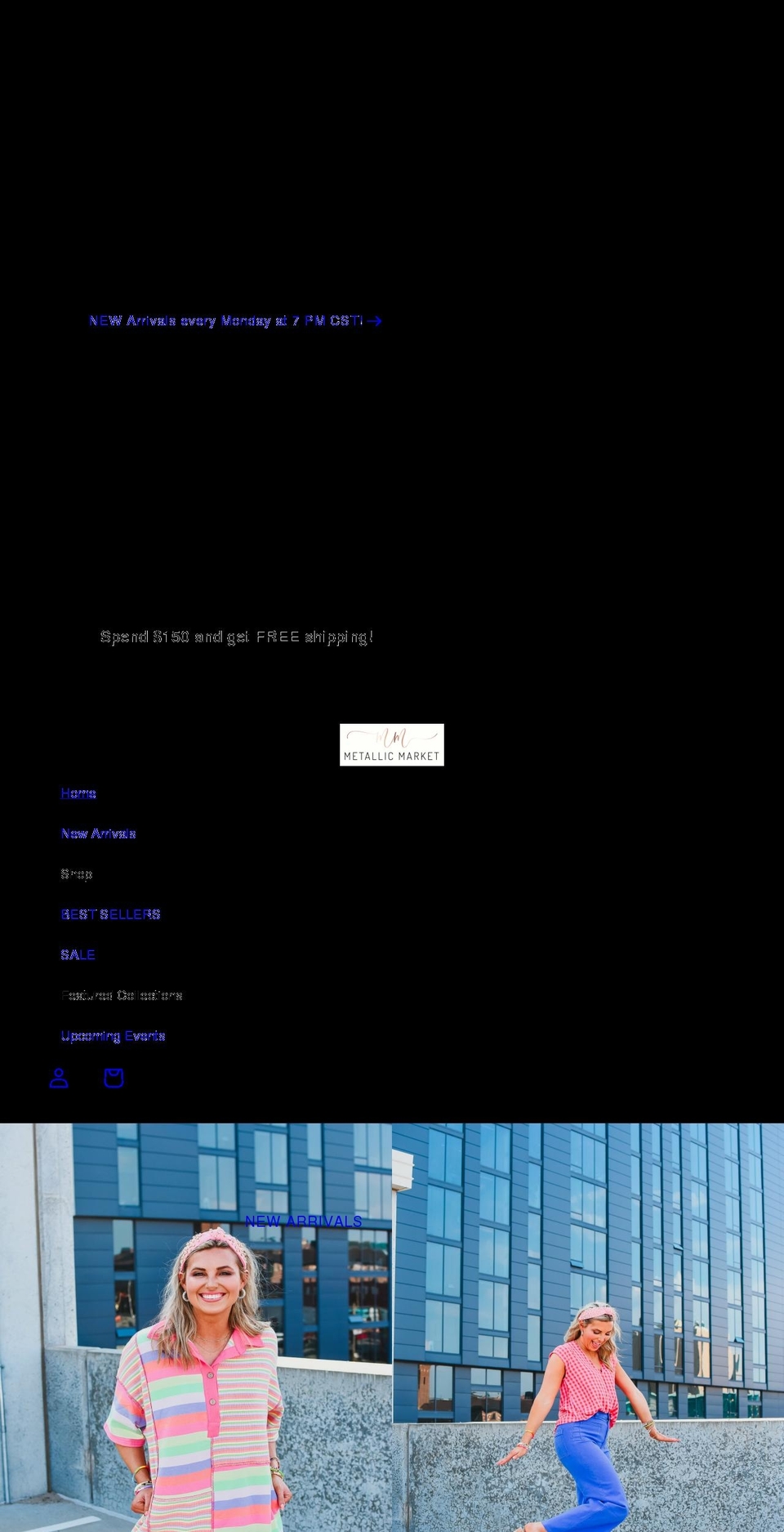 metallicmarket.com shopify website screenshot